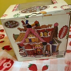 Vintage 2004 Lemax Sugar N Spice Christmas Gingerbread Cottage Village House